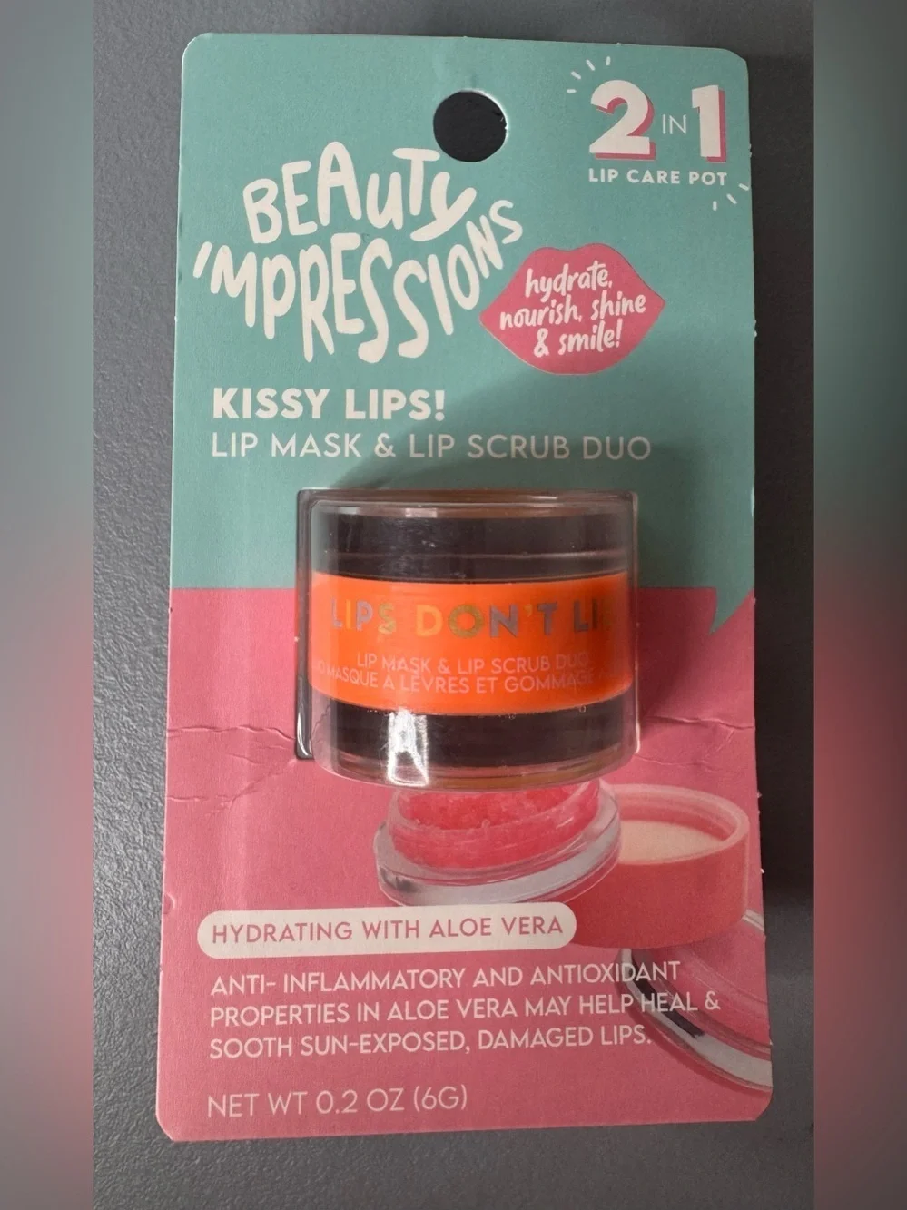Beauty Impressions Kissy Lips! Lip Mask & lip Scrub Duo anti-inflammatory nouris